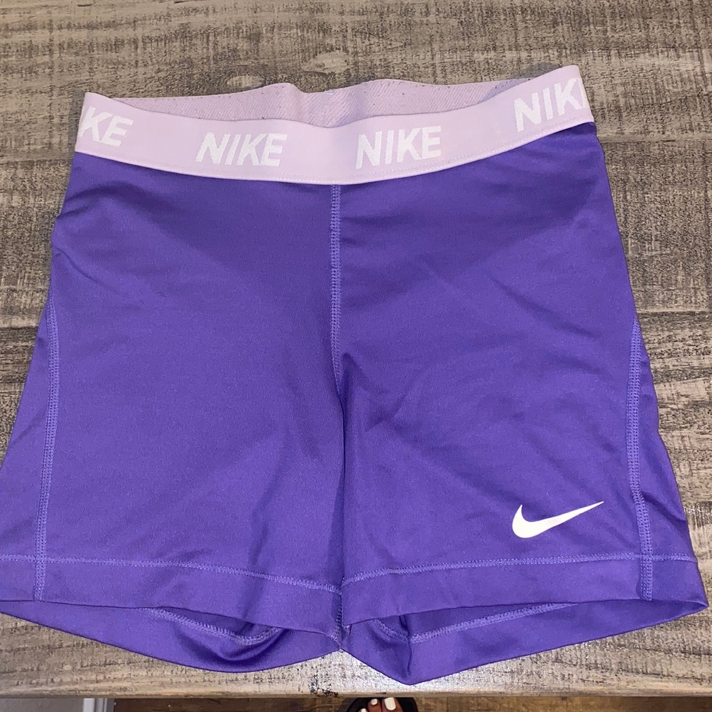 Nike dry fit biker shorts purple
